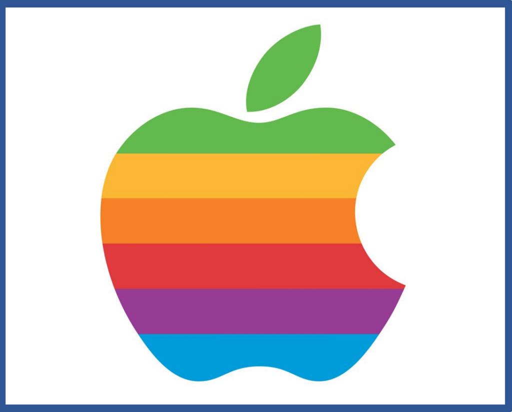 retro rainbow Apple Computer Logo