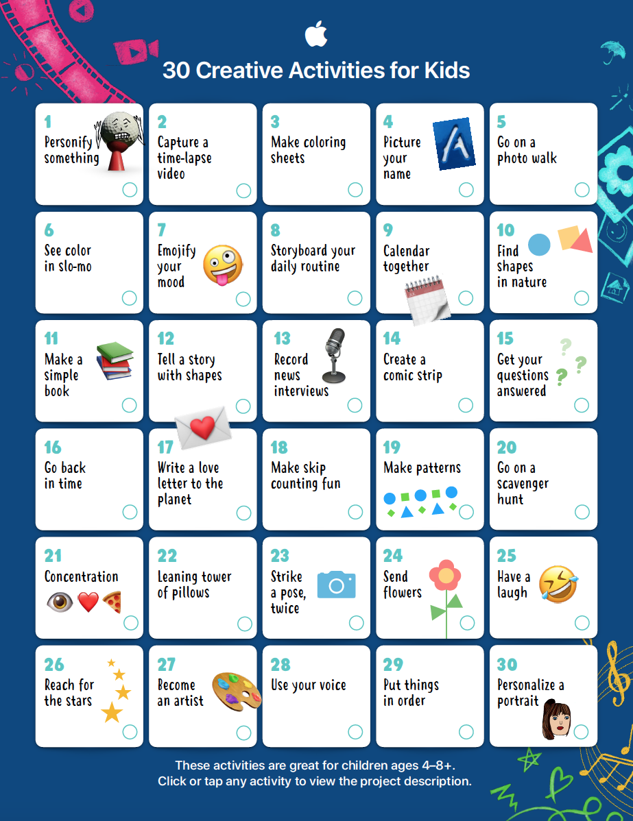 30 Creative Activities for Kids – Teaching and Learning @ BLS