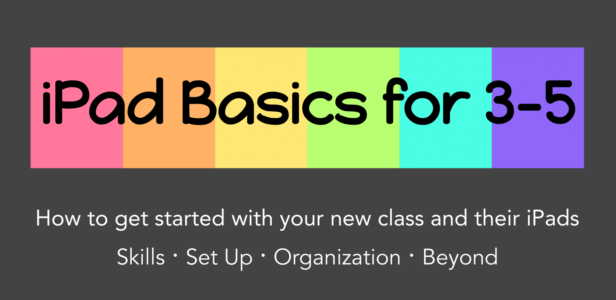 District PD Series iPad Basics Grades 35 BLS Educational Technology